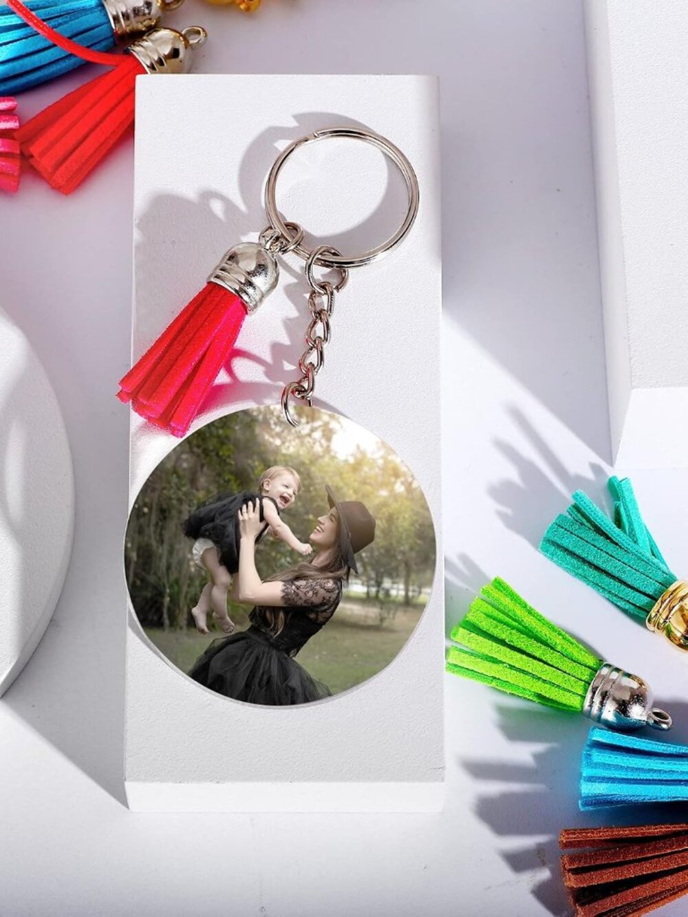 120 pcs Acrylic Keychain Blank Silver Kit - Picture 4 of 7